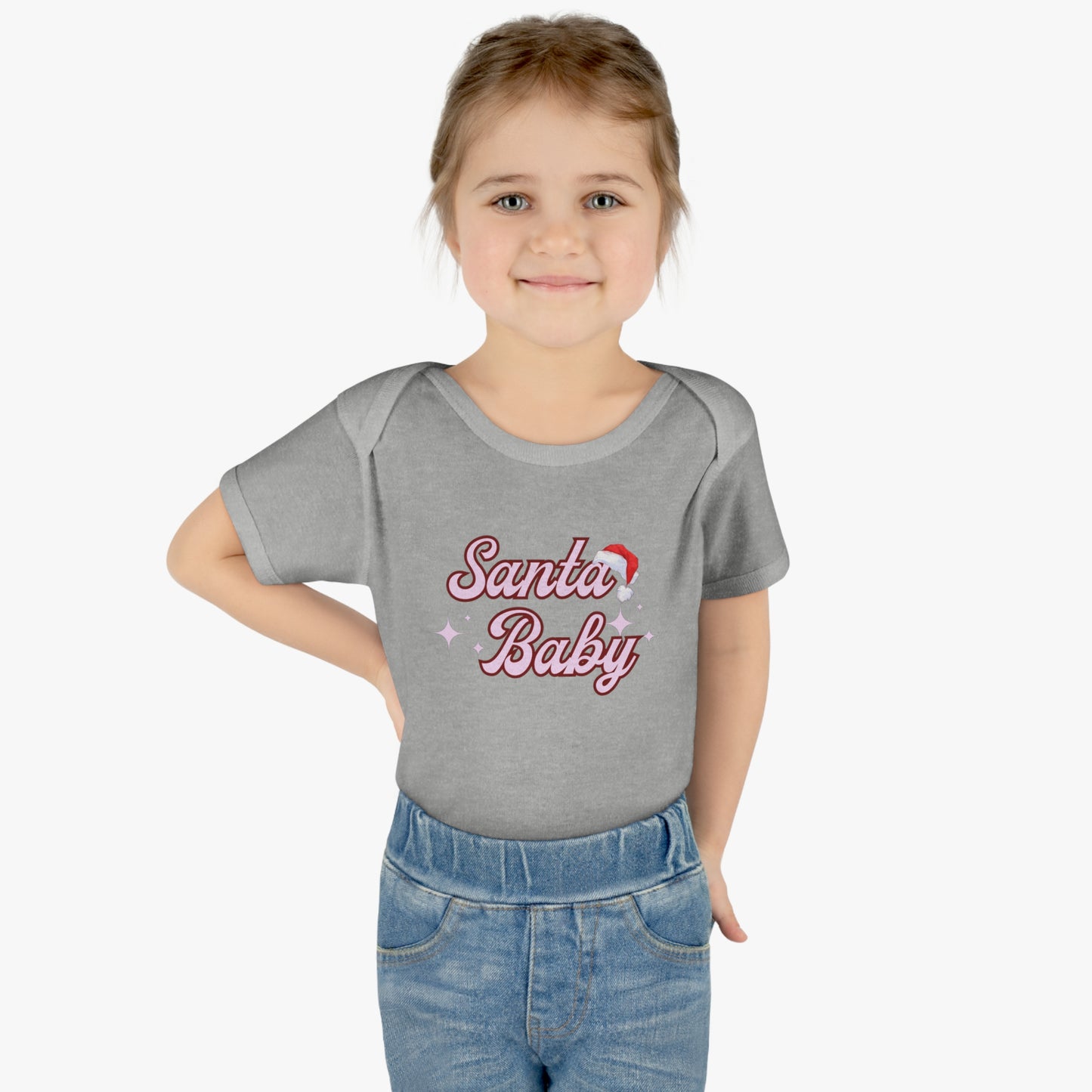 Santa Baby Infant Baby Rib Bodysuit