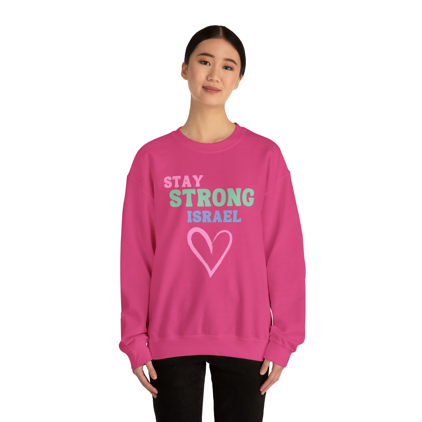 Stay Strong Israel Unisex Heavy Blend Crewneck Sweatshirt