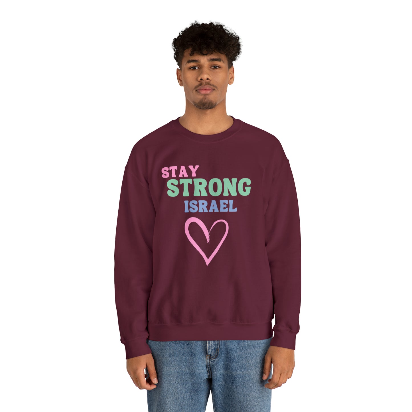 Stay Strong Israel Unisex Heavy Blend Crewneck Sweatshirt